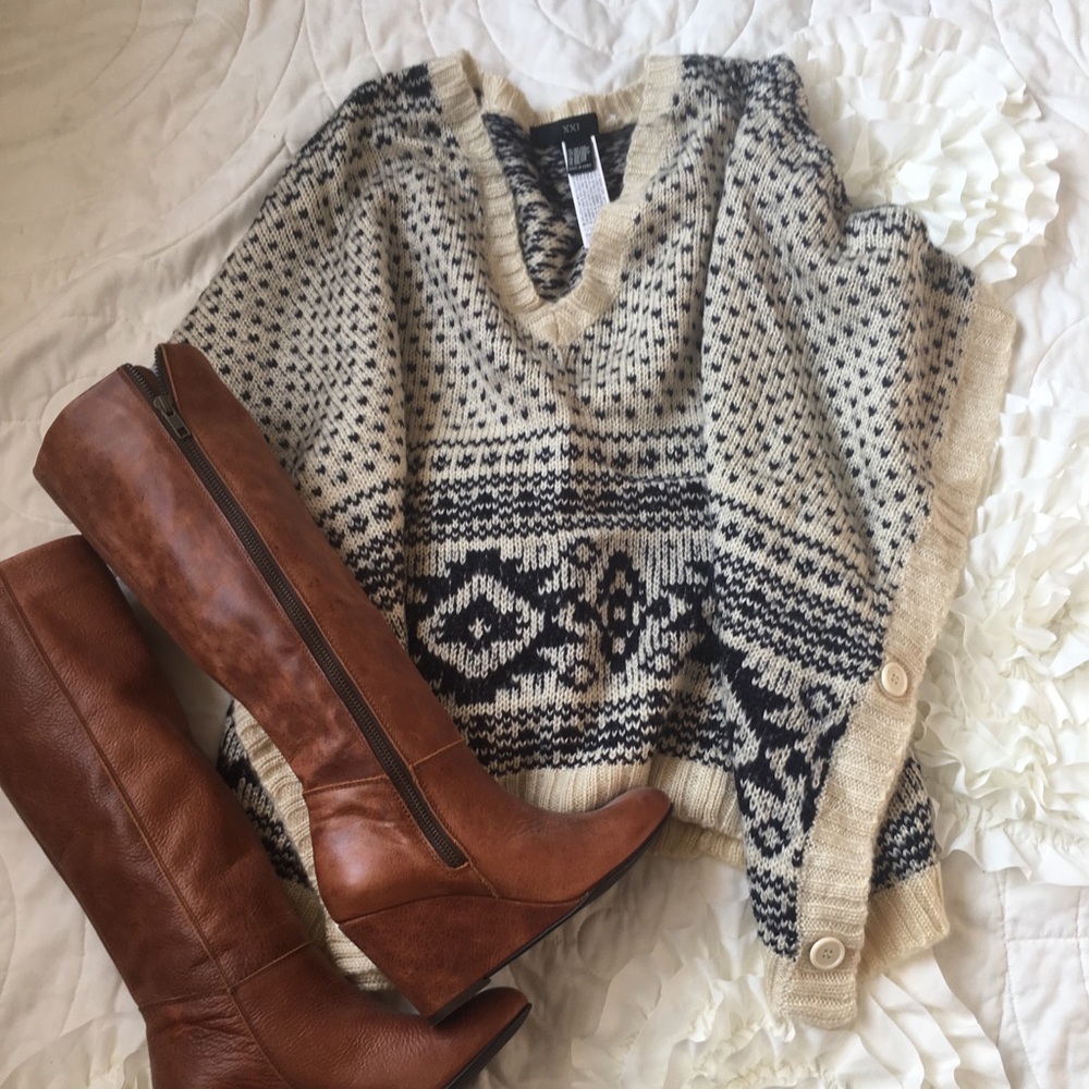 Sweater poncho from forever 21